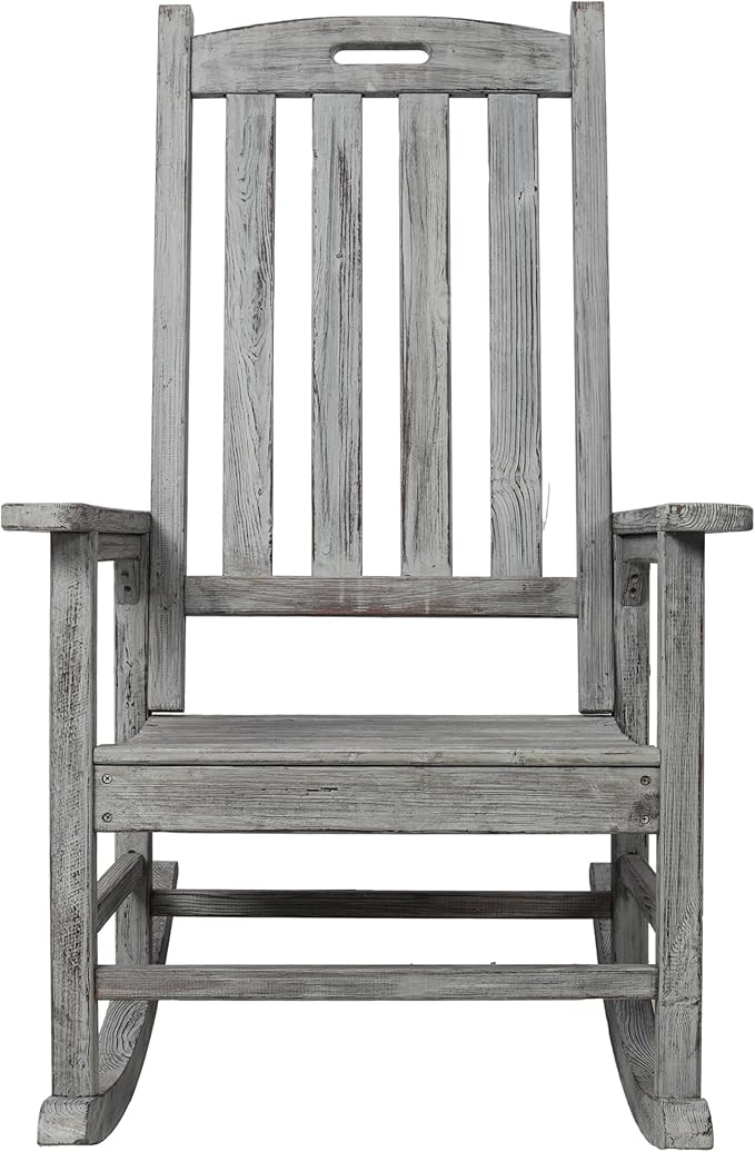 Oversized Porch Rocker Chair with Wide Seat and Tall Backrest for Ultimate Relaxation and Comfort Indoors or Outdoors