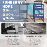 FUNBERRY Outdoor Bar Set with Umbrella Holes, Tall Adirondack Chairs and Table - Photo 5