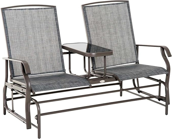 GOWE Outdoor Glider Bench with Center Table - Photo 1