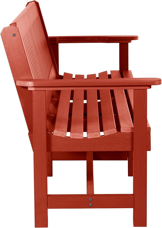 Sequoia Professional Commercial Grade Exeter Garden Bench, 6ft, Rustic Red - Photo 6