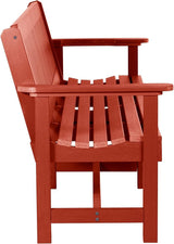 Sequoia Professional Commercial Grade Exeter Garden Bench, 6ft, Rustic Red - Photo 6