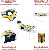 daystar SunnyFeel Beach Lounge Chair, Backpack Reclining Beach Chairs Lay Flat, Face Down Tanning Chair - Photo 6