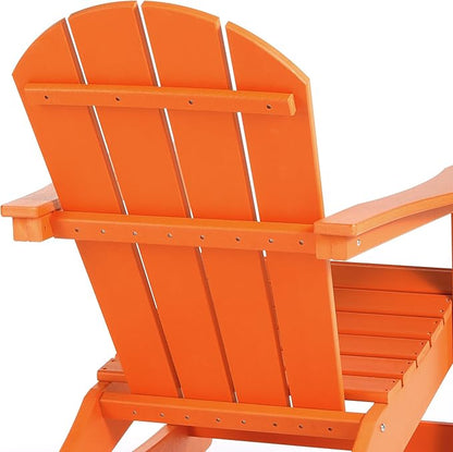WO WESTIN OUTDOOR HDPE Laguna Outdoor Rocking Poly Adirondack Chair (Set of 2), Orange