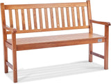 VEVOR Wood Outdoor Bench, 2-Person Garden Bench with Backrest and Armrests, 800 lbs Load Capacity - Photo 1