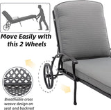 Chaise Lounge Outdoor Chair with Wheels - Photo 3
