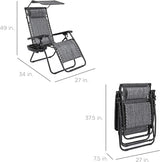 Best Choice Products Folding Zero Gravity Outdoor Recliner Patio Lounge Chair w/Adjustable Canopy Shade, Headrest - Photo 3