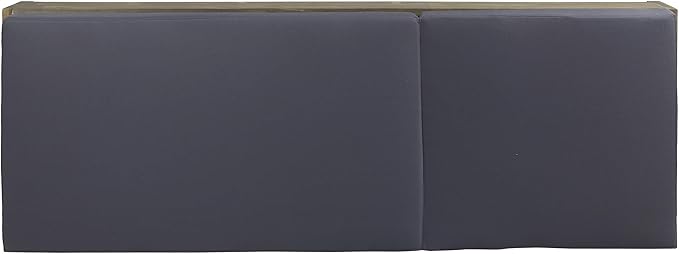 Abraham Outdoor Acacia Wood Chaise Lounge with Cushion (Set of 2), Gray and Dark Gray