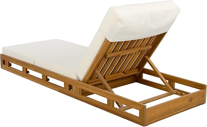 Outdoor Lounge Chaise Set with 3-Fold 4" Water-Resistant Cushion & Headrest, 4-Position Adjustable Backrest Recliner - Photo 7