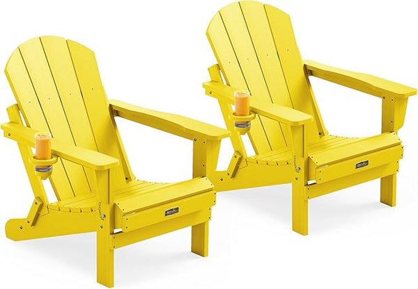 SERWALL Foldable Adirondack Chair Set of 2 - Photo 1
