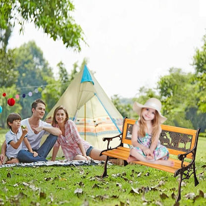 Garden Bench Park Bench Mini Sized Wood Outdoor Benches Weatherproof for Patio Lawn Balcony Backyard Porch and Indoor