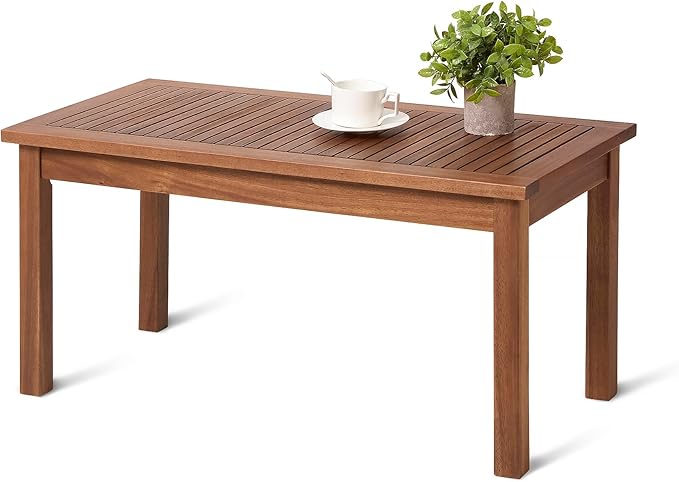 Amazon Basics - Patio Coffee Table, Wood, 35" - Photo 1