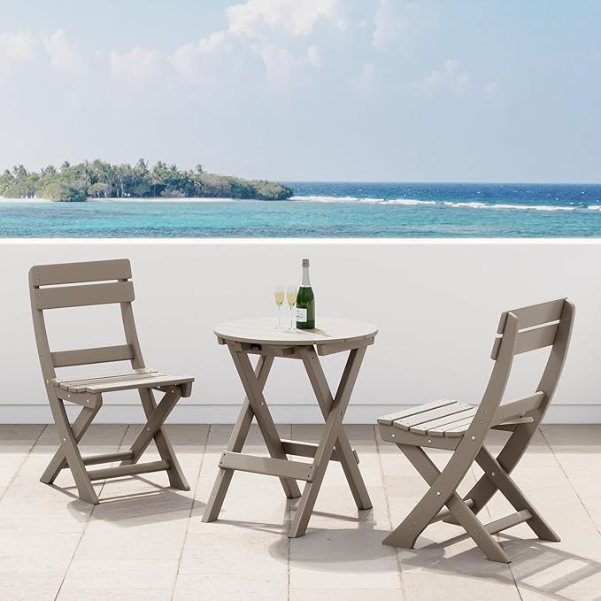 Costaelm Outdoor Patio Modern Folding Dining Chair - Photo 2