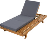 Merax Chaise Lounge Chair Set with Adjustable Backrest & Flat Storage Surface - Photo 5