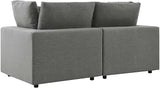 Modway Commix Outdoor Patio Overstuffed Loveseat in Charcoal - Photo 8