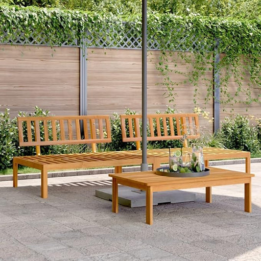 Pallet Sofa Natural Acacia Solid Acacia Wood with Oil Finish Sofa Outdoor Couch for Outdoor Garden