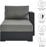 Modway Tahoe Powder-Coated Aluminum Outdoor Chaise Lounge in Gray Charcoal with Weather-Resistant Cushions - Photo 8