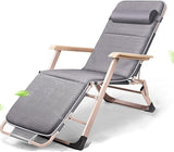 Chair Reclining Lounge Chair Patio Chairs, w/Removable Cushion & Headrest, Reclining Camping Chair w/Upgraded Lock - Photo 1