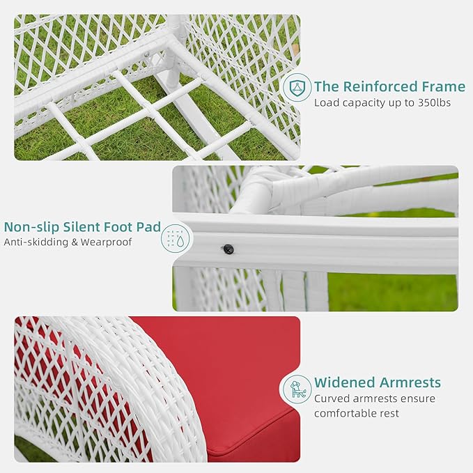 MEETWARM 3 Pieces Patio Conversation Set - Photo 6