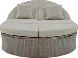 Outdoor Sun Bed Patio 2-Person Daybed with Cushions and Pillows - Photo 4