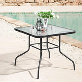 Patio Table Patio Dining Table Bistro Table Rectangular Furniture Outdoor Patio Coffee Small Balcony End Outside - Photo 2