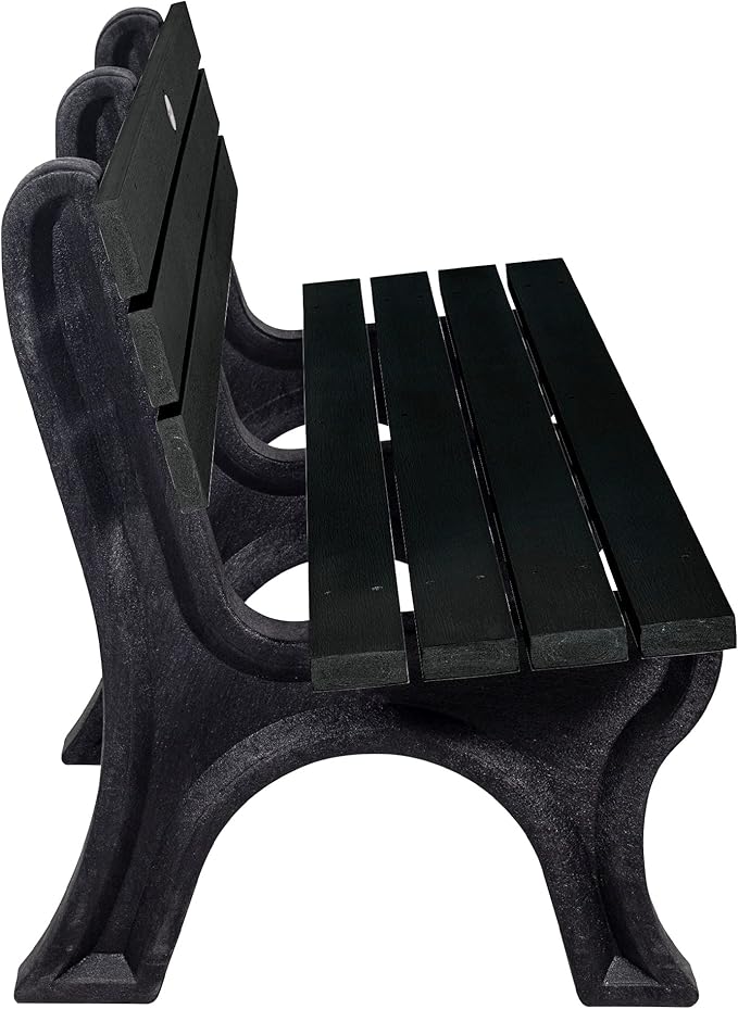 Sequoia Professional Aurora Park Bench, 6 ft, Black