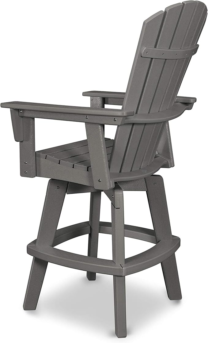 POLYWOOD® Nautical Bar Chair, Teak - Photo 2