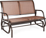 Giantex Swing Glider Chair 48 Inch with Spacious Space, 2 People Lounge Cozy Patio Bench Outdoor & Indoor for Patio - Photo 1