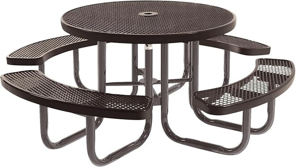 COATEDOUTDOORFURNITURE Heavy-Duty Portable Outdoor Picnic Table with Umbrella Hole - Photo 1