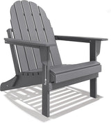 Folding Adirondack Chair - Durable HDPE Poly Lumber All-Weather Resistant - Photo 1