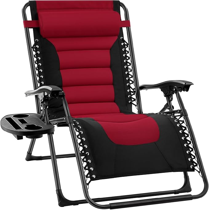 Best Choice Products Oversized Padded Zero Gravity Chair, Folding Outdoor Patio Recliner - Photo 1