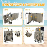 Backpack Sun Tanning Chair with Face Hole & Beach Table - Photo 8