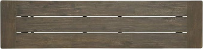 Christopher Knight Home Toby Outdoor Acacia Wood Bench, Sandblast Gray Finish and Black