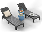 ROJIK Outdoor Chaise Lounge Chair Set of 2,with 5-Position Adjustable Backrest,Waterproof & Lightweight - Photo 1