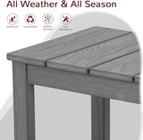 Stoog All-Weather Patio Side Table, 2-Tier Rectangular Outdoor Side Table, Adirondack Side Table, Easy Maintenance, Grey - Photo 4