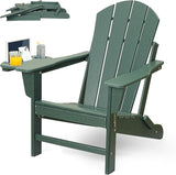 FOOWIN Folding Adirondack Chair, HDPE Adirondack Chairs with Cup Holder - Photo 1