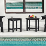 LUE BONA Outdoor Side Table Set of 2, HDPS Small Outdoor Table, Adirondack Side Table, Outside End Table for Patio - Photo 2