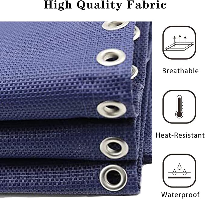 Zero Gravity Chair Replacement Fabric with Bungee Cord Kit, 19 Inch Wide Repair Cloth with Replacement Cord for Anti Gravity Chairs Outdoor Recliner Patio Lounge Chair Lawn Beach Sling Chair, Blue