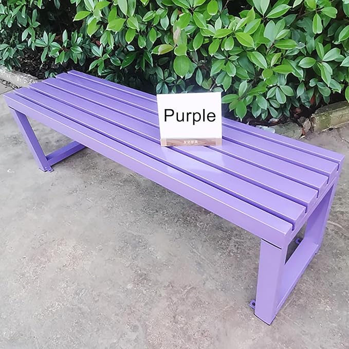 Outdoor Metal Garden Bench - Weatherproof Park Bench for Lawn, Patio, and Yard - Supports up to 800 Pounds, 47 Inch Length