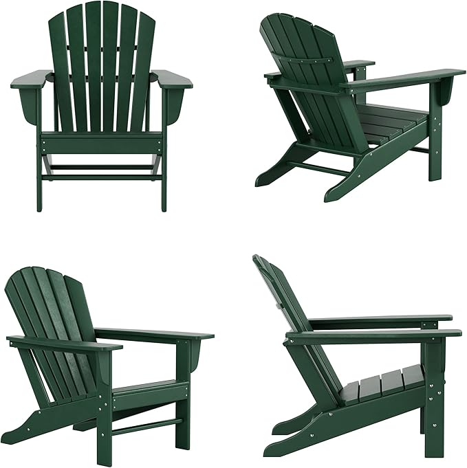 WestinTrends Dylan Outdoor Adirondack Chair (Set of 4), Dark Green