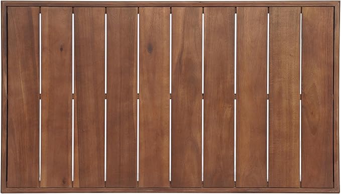 Christopher Knight Home Westchester Rectangular Outdoor Coffee Table, Slat Panel Side Table, Acacia Wood Side Desk for Backyard Balcony Garden, Weather Resistant Patio Tea Table, Mocha