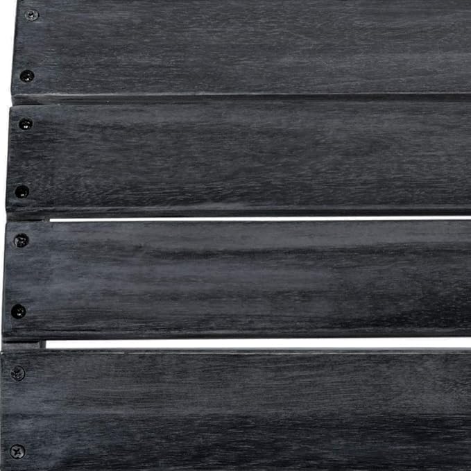 Safavieh PAT6701K Outdoor Collection Mopani Ottoman, Dark Slate Grey