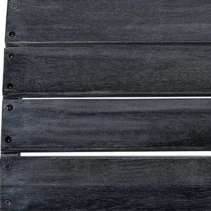 Safavieh PAT6701K Outdoor Collection Mopani Ottoman, Dark Slate Grey