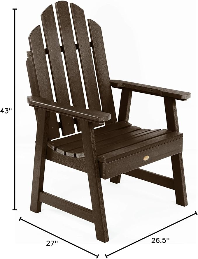 Highwood Classic Westport Patio and Garden Chair, Weathered Acorn