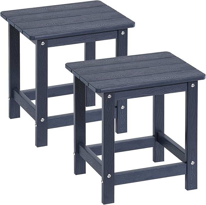 ONBRILL Outdoor Side Table Set of 2, Adirondack Small End Table, Indoor & Outdoor Use - Photo 1