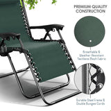 Nestl Zero Gravity Chairs 1 Pk, Portable Patio Lounge Outdoor with Pillows & Cup Holder Trays - Photo 7