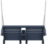 KINGYES Outdoor Hanging Porch Swing, 2 Seat Patio Swing Chair with Cup Holders - Photo 8