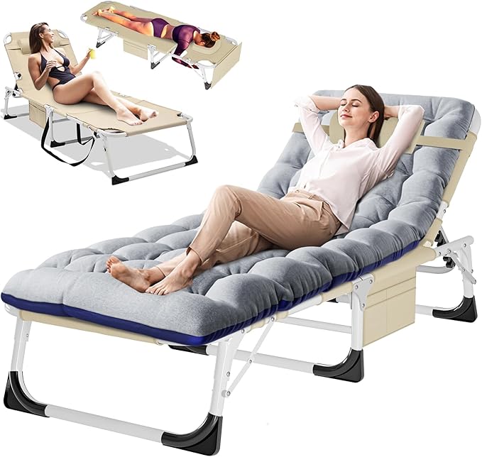 DoCred Folding Lounge Chair with Mattress - Photo 1