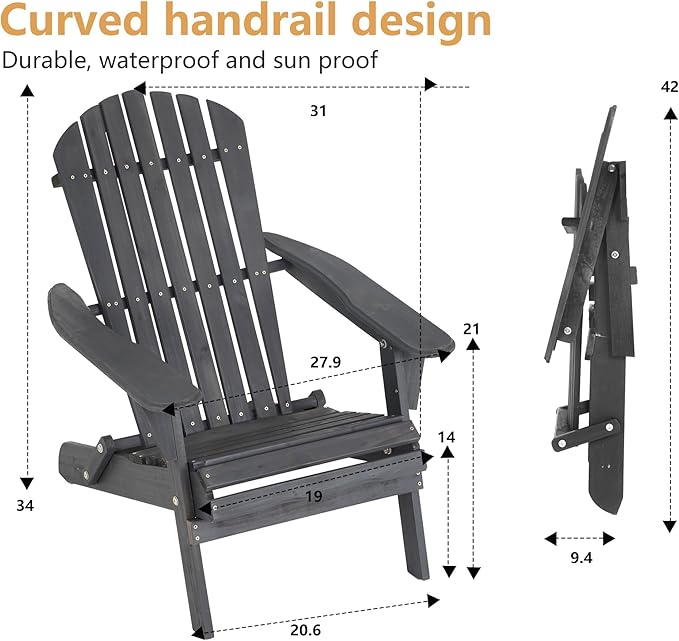 PayLessHere Adirondack Chair Set of 2 - Photo 3