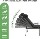 ALAULM Aluminum Pool Lounge Chair Set 3 Pieces - Photo 4