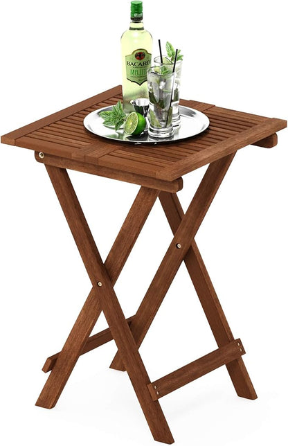 Furinno FG18065 Tioman Hardwood Patio Furniture Folding Table in Teak Oil, Large, Natural